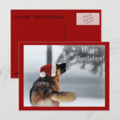 Cartes Pour Fêtes Annuelles Berger allemand de vacances (Devant / Derrière)