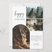 Cartes Pour Fêtes Annuelles Berger allemand Noël Joyeux Howlidays Photo (Devant)