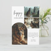 Cartes Pour Fêtes Annuelles Berger allemand Noël Joyeux Howlidays Photo (Debout devant)