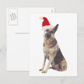 Cartes Pour Fêtes Annuelles Berger allemand Santa Hat (Devant / Derrière)