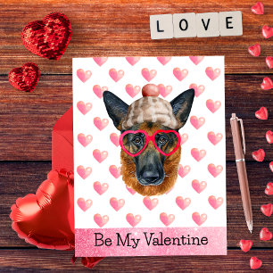 Cartes Pour Fêtes Annuelles Berger Allemand Sois Mon Chien de la Saint-Valenti
