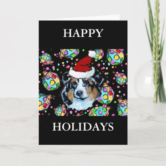 CARTES POUR FÊTES ANNUELLES BERGER AUSTRALIEN (Devant)