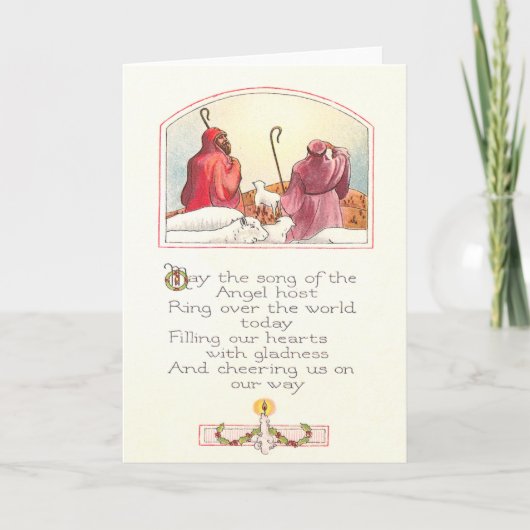 Cartes Pour Fêtes Annuelles Bergers de Noël (Devant)