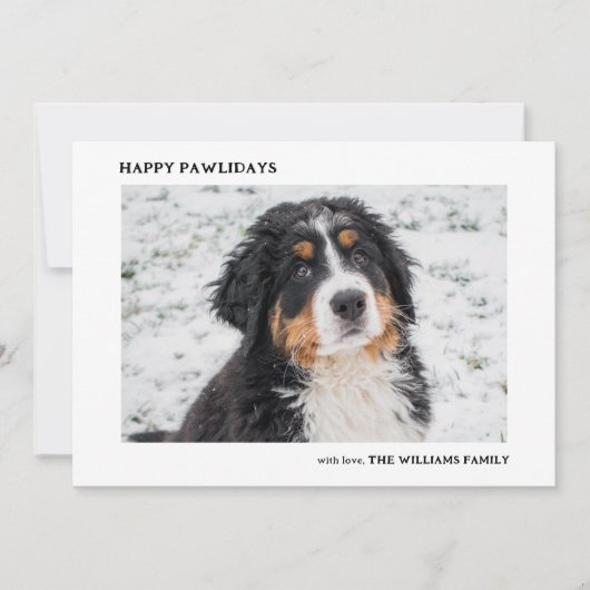 Cartes Pour Fêtes Annuelles Bernese Mountain Dog Photo Mini Noël (Devant)