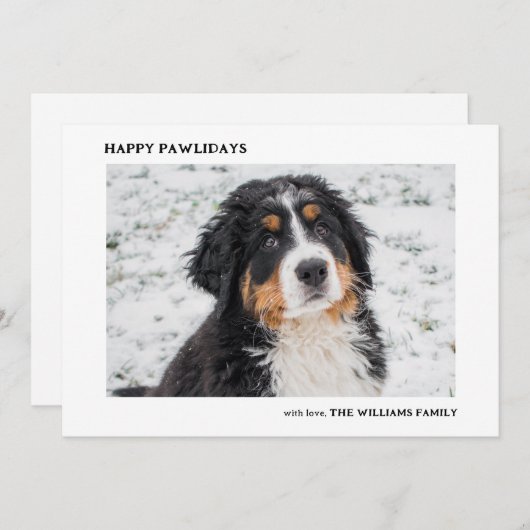 Cartes Pour Fêtes Annuelles Bernese Mountain Dog Photo Mini Noël (Devant / Derrière)