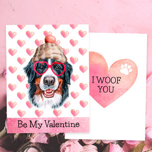 Cartes Pour Fêtes Annuelles Bernese Mountain I Woof You Chien Saint Valentin