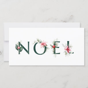 Cartes Pour Fêtes Annuelles Berries d'hiver Lettres de Noël NOEL
