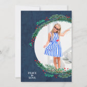 Cartes Pour Fêtes Annuelles Berries Pine Wire Photo de Noël (Devant)