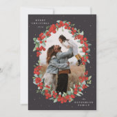 Cartes Pour Fêtes Annuelles Berries rouges noires douces + Eucalyptus Photo de (Devant)