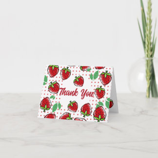 Cartes Pour Fêtes Annuelles Berry aux fraises sucrées Premier anniversaire