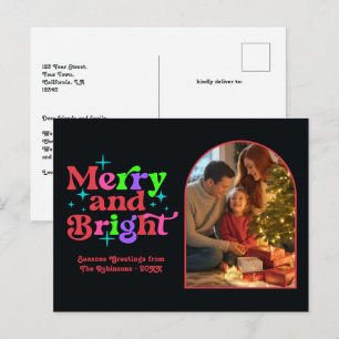 Cartes Pour Fêtes Annuelles Berry Bright Joyeux et Lumineux Noël Rétro