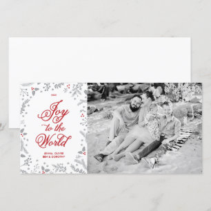 Cartes Pour Fêtes Annuelles Berry d'hiver Noël Holiday One Side