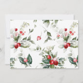 Cartes Pour Fêtes Annuelles Berry Joyeux Noël Brush Calligraphie (Dos)