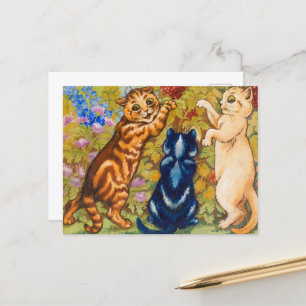 Cartes Pour Fêtes Annuelles Berry Picking par Louis Wain