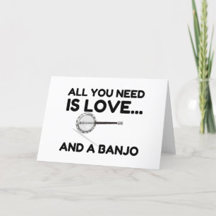 CARTES POUR FÊTES ANNUELLES BESOIN D'AMOUR ET D'UN BANJO