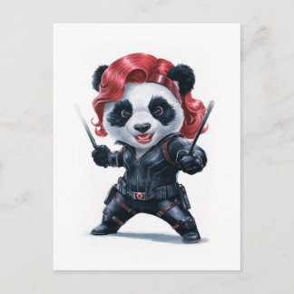 Cartes Pour Fêtes Annuelles Best Female Action Panda Movie Character on a