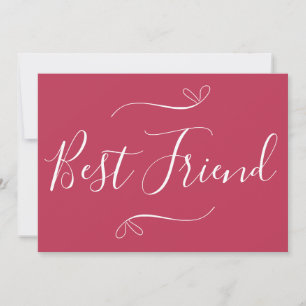 Cartes Pour Fêtes Annuelles Best Friend Happy Galentine's Day Hot Pink Modern