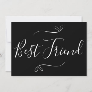 Cartes Pour Fêtes Annuelles Best Friend Happy Galentine's Day Minimal moderne