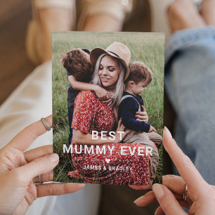 Cartes Pour Fêtes Annuelles BEST MUMMY JAMAIS Coeur Fête des Mères Photo