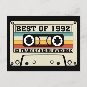 Cartes Pour Fêtes Annuelles Best of 1992 33 ans d'être génial