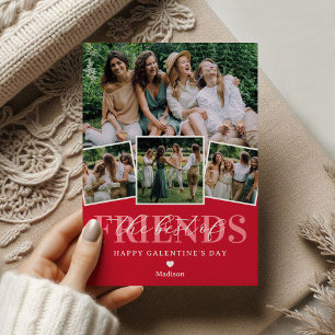 Cartes Pour Fêtes Annuelles Best of Friends 4 Photo Galentines Day