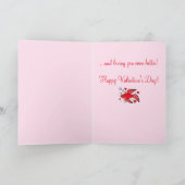 Cartes Pour Fêtes Annuelles Betta Fish Rouge et rose Valentine (Intérieur)