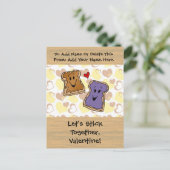 Cartes Pour Fêtes Annuelles Beurre d'arachide et gelée de Saint-Valentin (Debout devant)