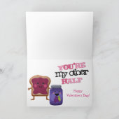 Cartes Pour Fêtes Annuelles Beurre d'arachide mignonne et Saint-Valentin (Intérieur)