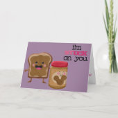 Cartes Pour Fêtes Annuelles Beurre d'arachide mignonne et Saint-Valentin (Devant)