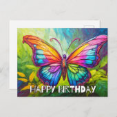 Cartes Pour Fêtes Annuelles Beurre-papillon créatif (Devant / Derrière)