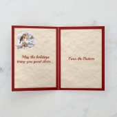 Cartes Pour Fêtes Annuelles Beurre & Robin Tartan Personnalisé (Intérieur)