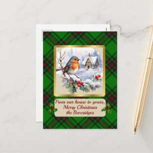 Cartes Pour Fêtes Annuelles Beveridge Crest & Tartan avec Robin Personnalisé