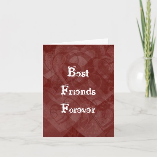 Cartes Pour Fêtes Annuelles BFF - Grunge Style Valentine Card (Devant)