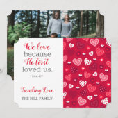 Cartes Pour Fêtes Annuelles Bible du Coeur mignon (Devant / Derrière)