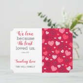 Cartes Pour Fêtes Annuelles Bible du Coeur mignon (Debout devant)