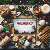 Cartes Pour Fêtes Annuelles Bible Verse Bois Rustique Snowflakes Noël