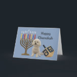 Cartes Pour Fêtes Annuelles Bichon Frise Chanukah Card Menorah Dreidel<br><div class="desc">Se souvenir de sa famille et de ses amis pendant la saison de Chanukah est un merveilleux moyen de rester en contact avec les gens qui vous aiment et qui vous tiennent à coeur. J'ai créé ces cartes de chien Chanukah avec amour et attention et je suis sûr que quiconque...</div>