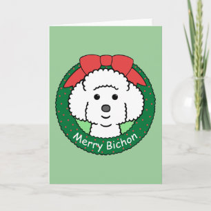 Cartes Pour Fêtes Annuelles Bichon Frise Christmas