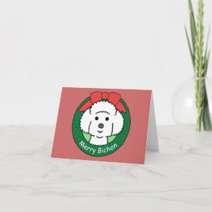 Cartes Pour Fêtes Annuelles Bichon Frise Christmas