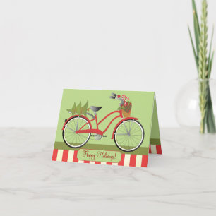 Cartes Pour Fêtes Annuelles Bicyclette de vacances