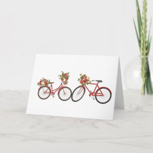 Cartes Pour Fêtes Annuelles Bicyclettes rouges, Marry Me Card