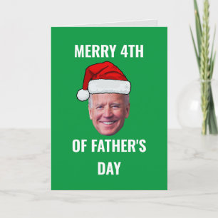 Cartes Pour Fêtes Annuelles Biden Personnalisé Confus Patriotique Joyeux Noël