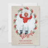 Cartes Pour Fêtes Annuelles Bienheureuse Photo de Noël (Devant)