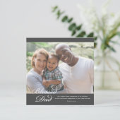 Cartes Pour Fêtes Annuelles Bienheureux Écriture Papa (Debout devant)