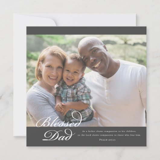 Cartes Pour Fêtes Annuelles Bienheureux Écriture Papa (Devant)