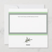 Cartes Pour Fêtes Annuelles Bienheureux Moderne 5 Photo Branche de pin vert No (Dos)