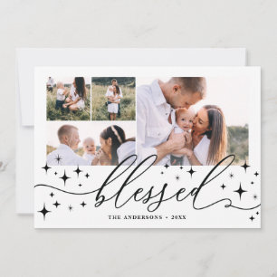 Cartes Pour Fêtes Annuelles Bienheureux multi photo élégante étoile hiver