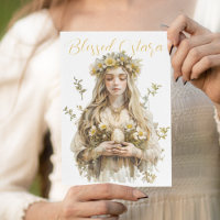 Bienheureux Ostara Eostre Printemps Equinoxe Jaune