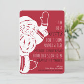 Cartes Pour Fêtes Annuelles Bientôt la famille de trois Père Noël Grossesse (Debout devant)