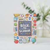 Cartes Pour Fêtes Annuelles Bienvenue à l'école ! (Debout devant)